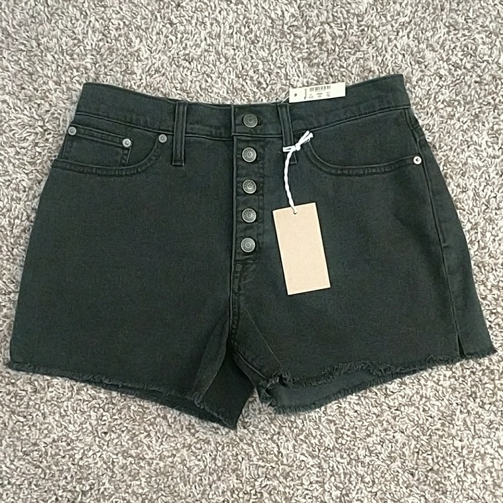NWT Madewell high-waisted button fly shorts